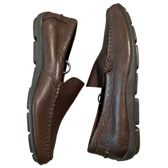 Tommy Bahama Mens Naples Driver Venetian Brown Leather Loafers Size‎ 9M Casual - Picture 2 of 11